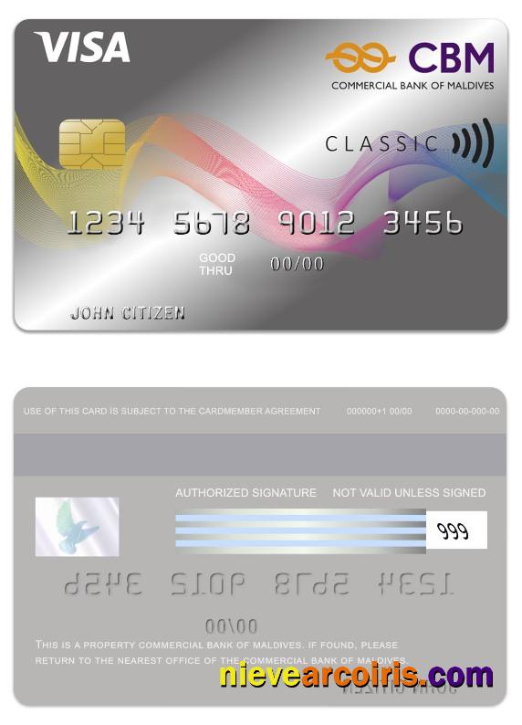 Maldives Commercial Bank of Maldives Visa Credit Card